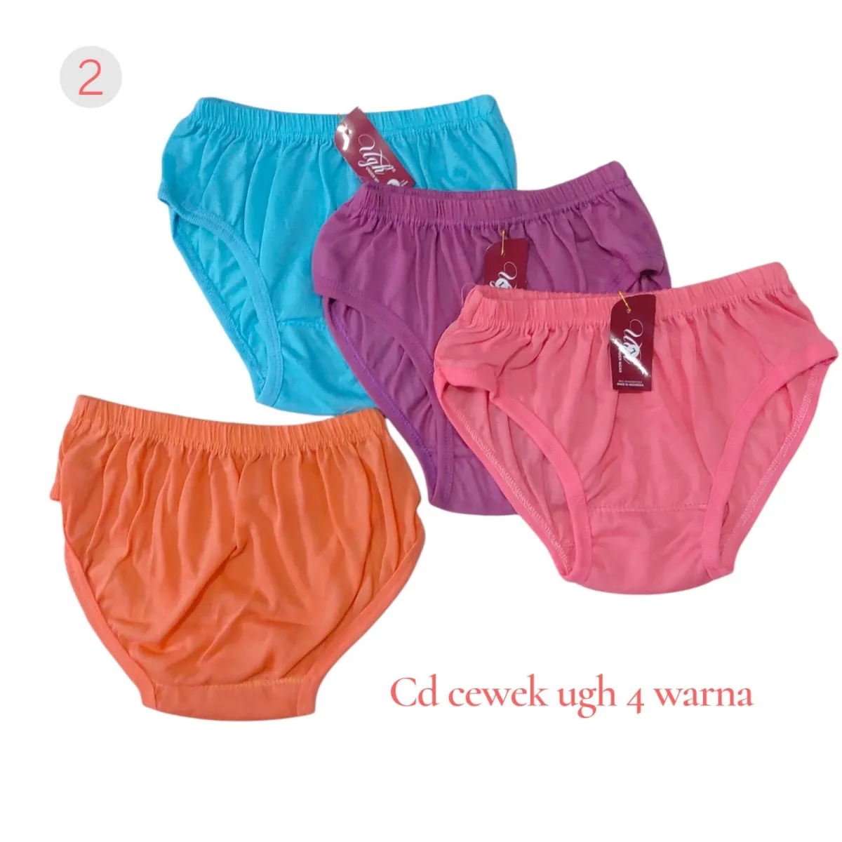 Celana Dalam Cewe UGH 4 Warna Polos UK S,M,L,XL,XXL